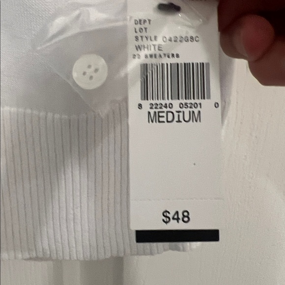 Alyx Ivory V-Neck Cardigan NWT - Picture 3 of 9